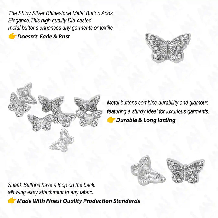 Butterfly shirt metal buttons