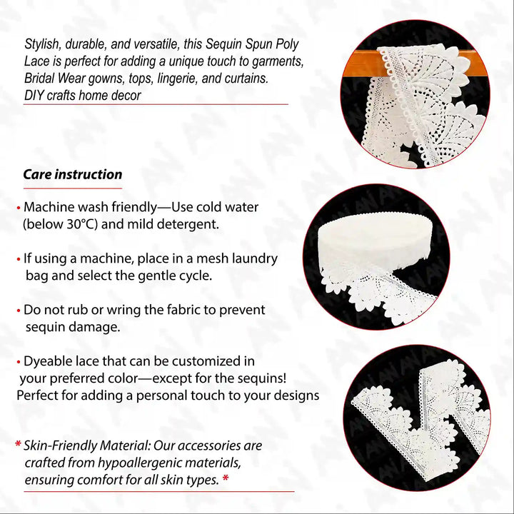 Scalloped Luxury Arch Guipure Lace Trim | 2 Meter