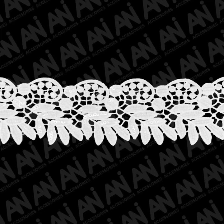Bunch of Leaves Style Floral Sequins Lace Trim | 2 Meter