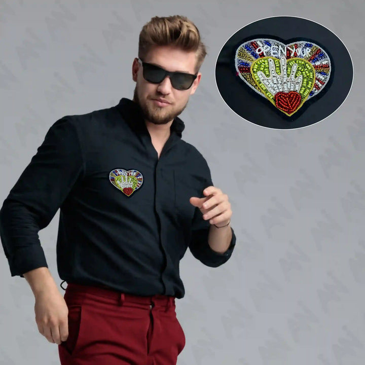 Hand and Heart Applique Patch