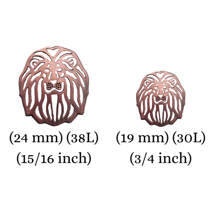 Laser Cut Lion Metal Buttons