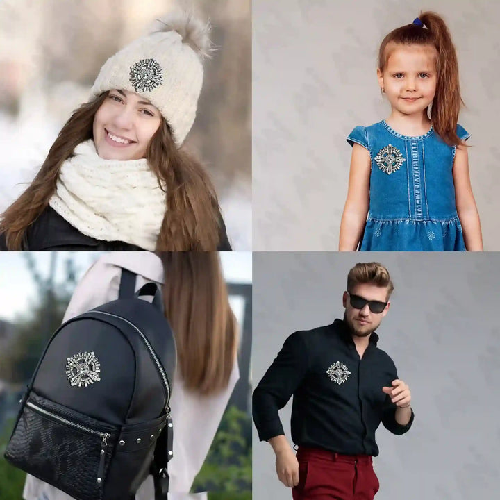 Crystal and Pearl Applique Patch