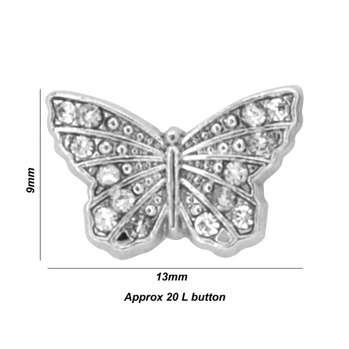 Butterfly shirt metal buttons