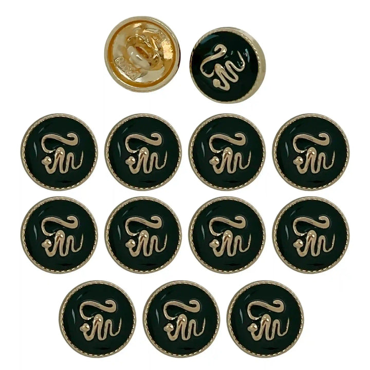 Cursive Monogram 10mm Shirt Button