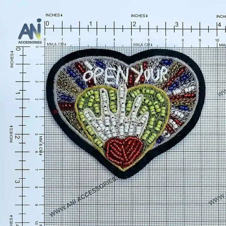 Hand and Heart Applique Patch