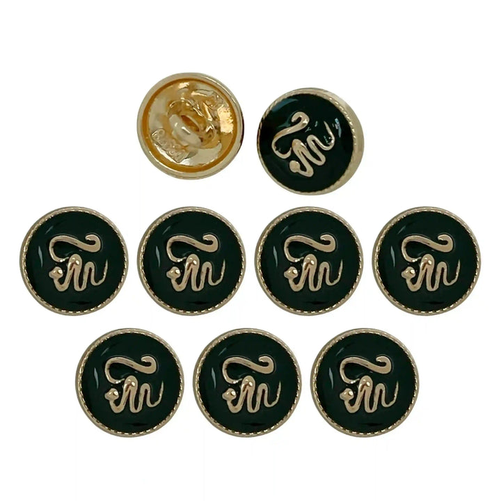 Cursive Monogram 10mm Shirt Button