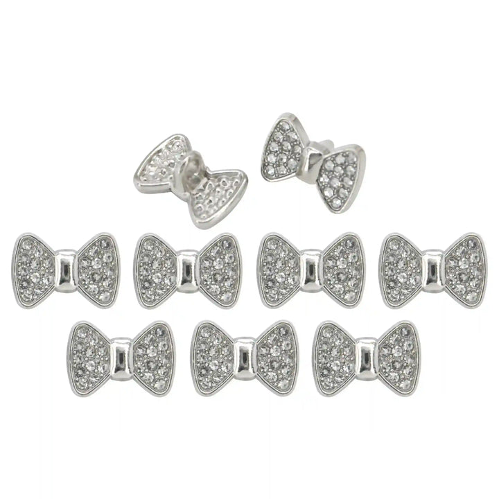 Bow Style Rhinestone Shirt Buttons