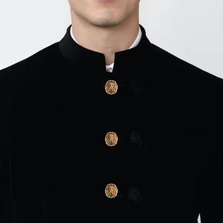 Laser Cut Lion Metal Buttons