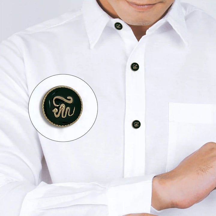 Cursive Monogram 10mm Shirt Button