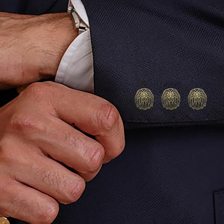 Laser Cut Lion Metal Buttons