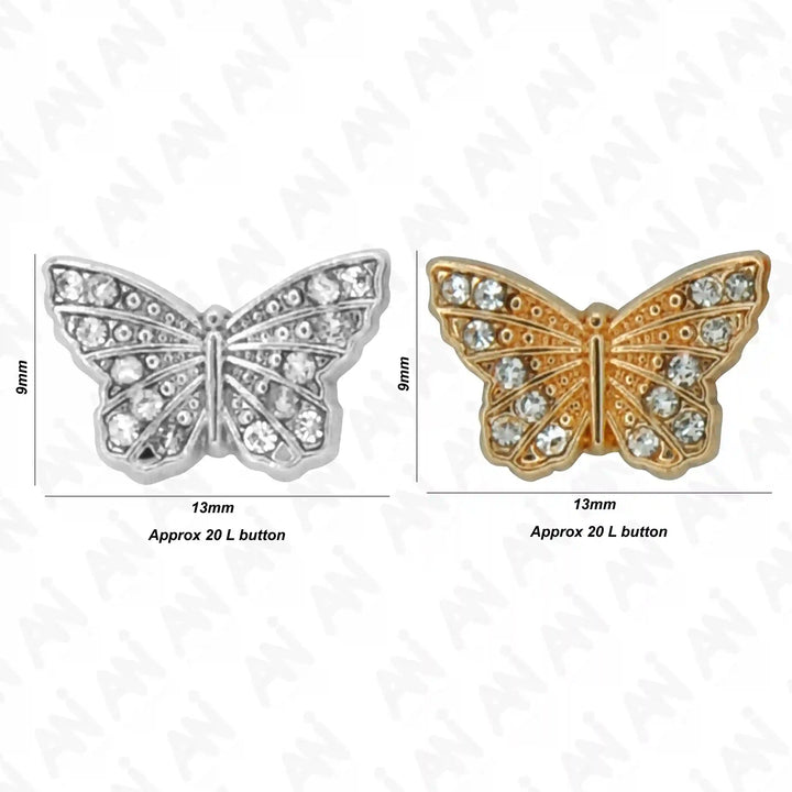 Butterfly shirt metal buttons