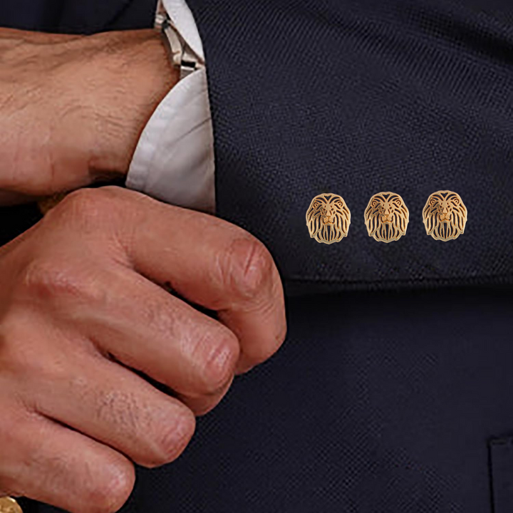 Laser Cut Lion Metal Buttons