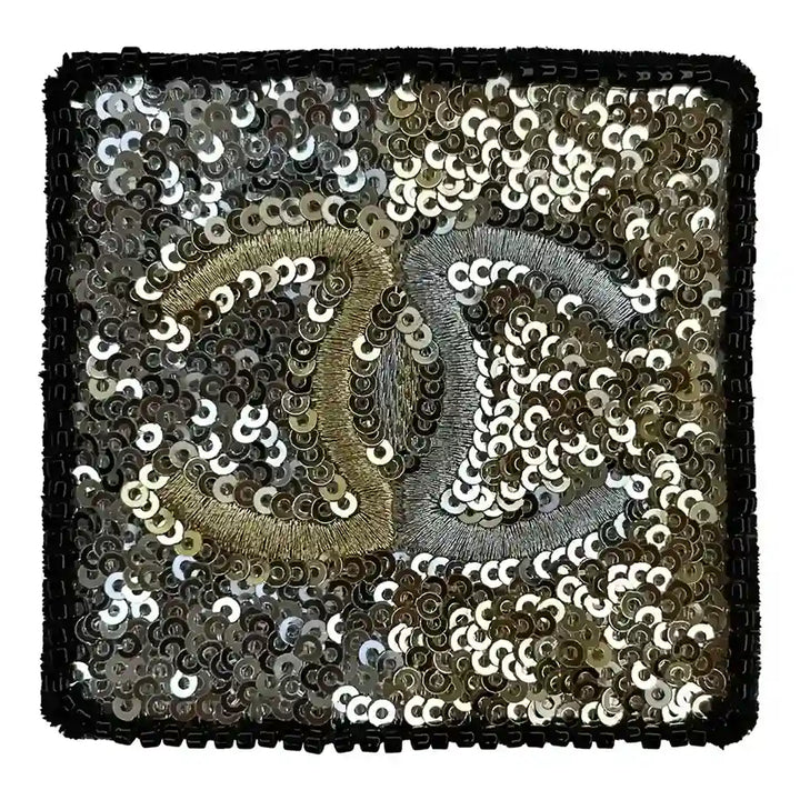 Sequins  Embroidery Square Patch