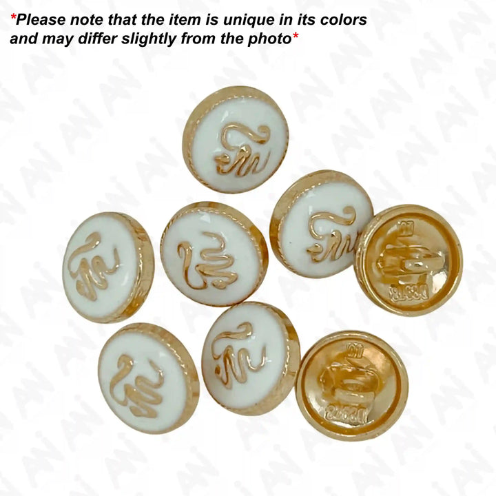 Cursive Monogram 10mm Shirt Button