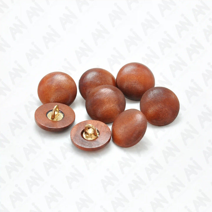 Rustic Wooden Shank Buttons | 15mm