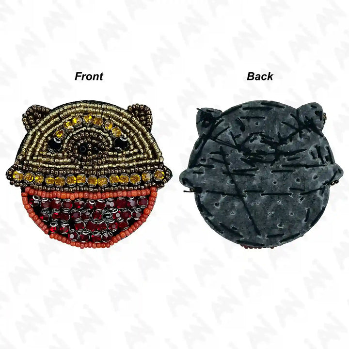 Gold and Red Bear Patch