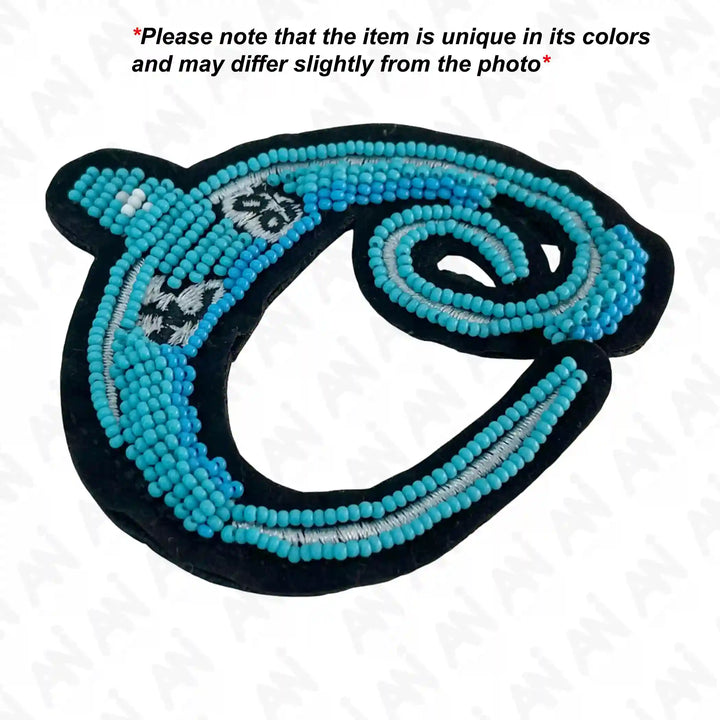 Ocean Blue Seed Bead Patch