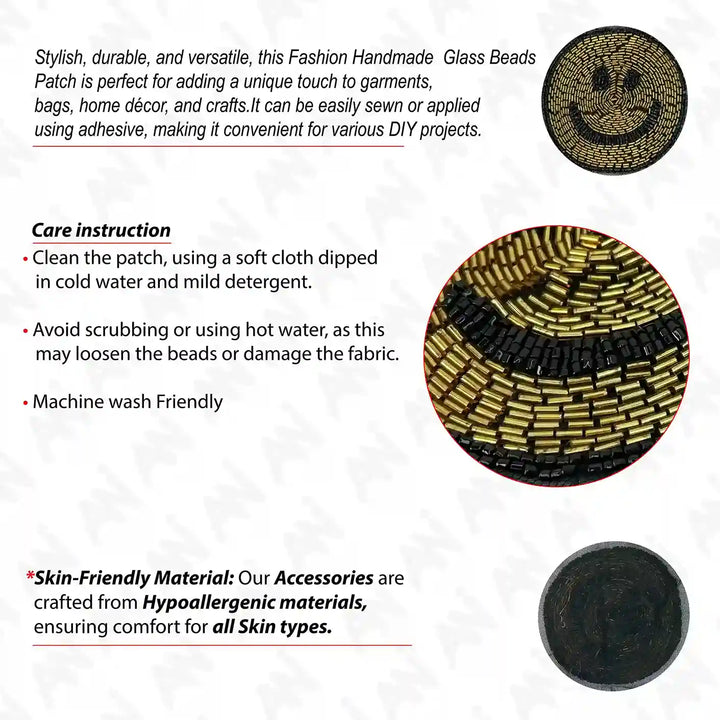 Smiley Face Beads Patch
