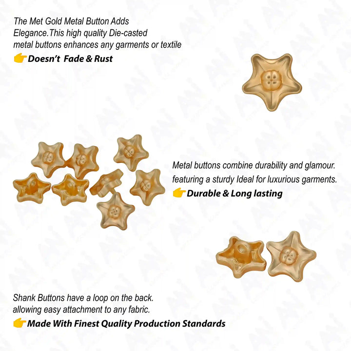 Star Style Metal Buttons