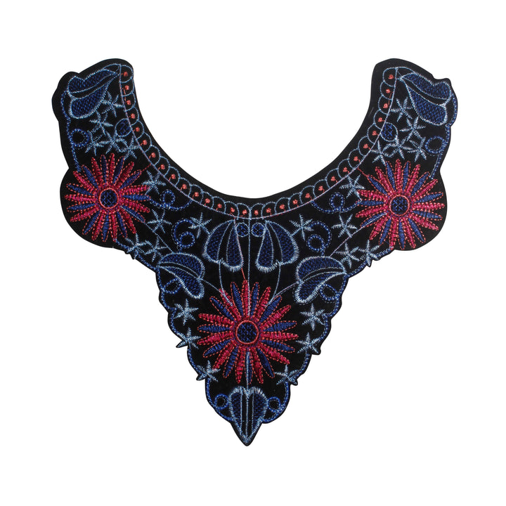 Elegant Lily Flower Scoop Neckline Yoke