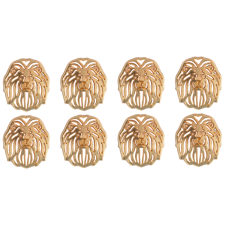 Laser Cut Lion Metal Buttons