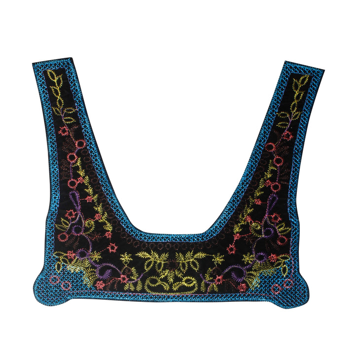 Multicolor Thread Work Ethnic Empire Neckline Yoke