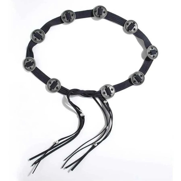 Leather bohemian ethnic style belt