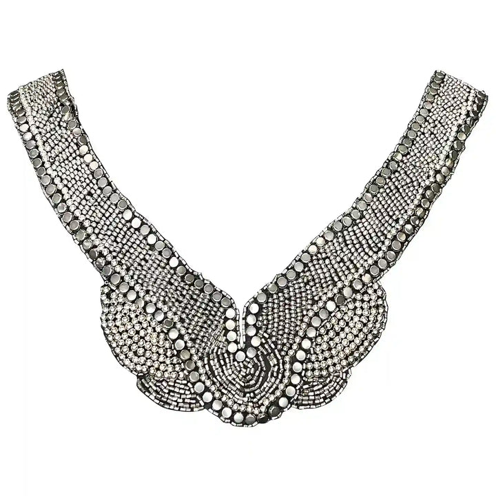 Beaded V-Neckline Applique