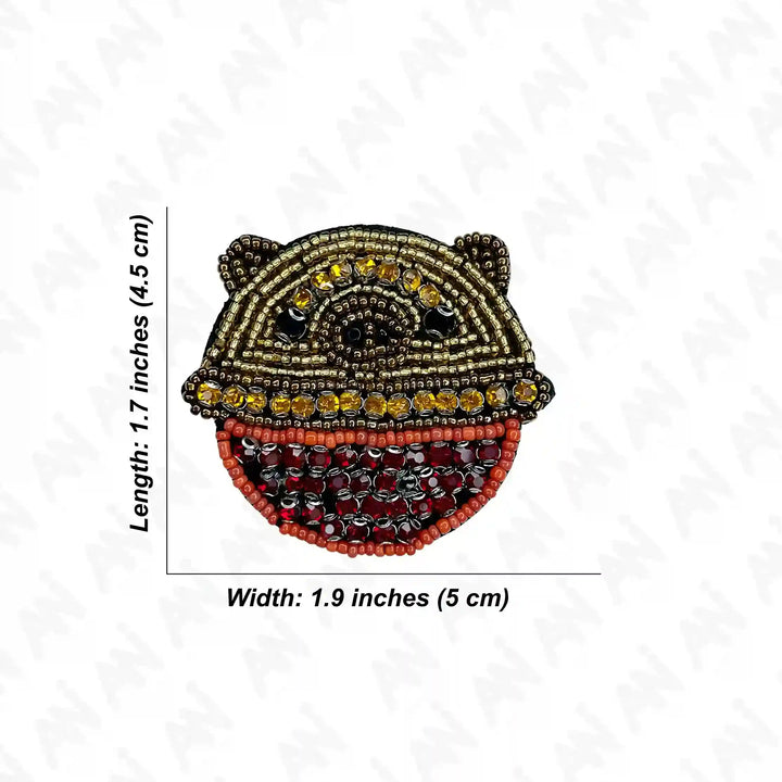 Gold and Red Bear Patch