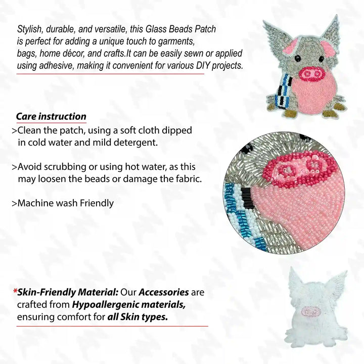 Whimsical Sew Pig Patch