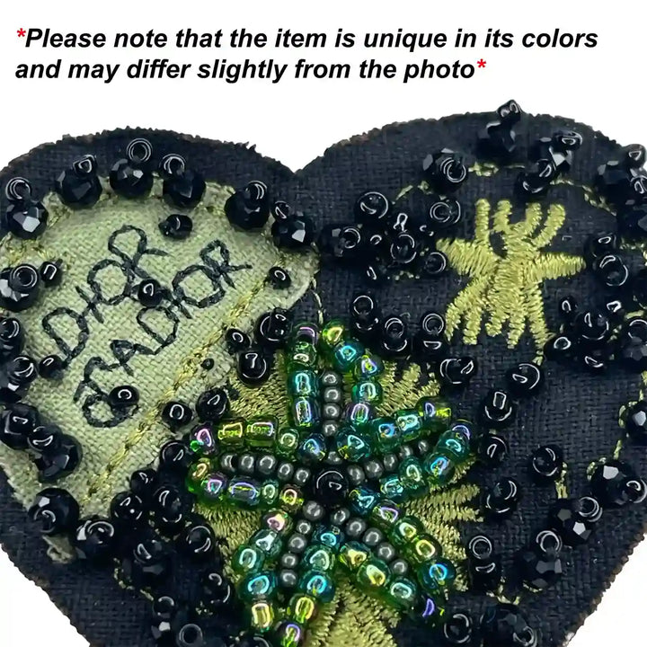Beaded Heart Style Patch