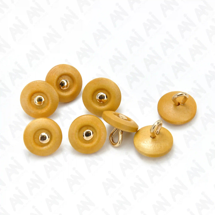 Ebony Stripe Wooden Button | 10mm