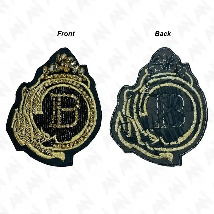 Gold B Crown Patch