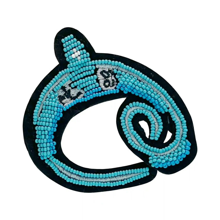 Ocean Blue Seed Bead Patch