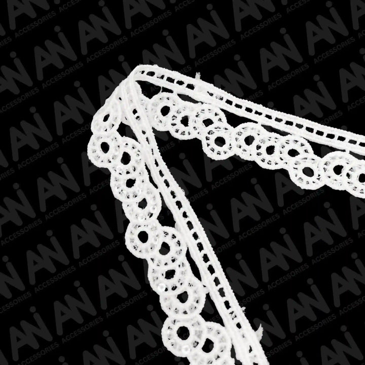 Scalloped Round Medallion Lace Trim | 2 meter