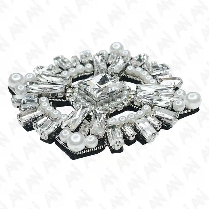 Crystal and Pearl Applique Patch