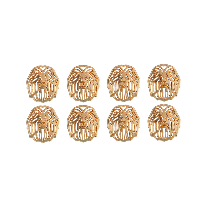 Laser Cut Lion Metal Buttons
