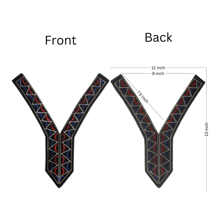 Vibrant Color V Neckline Patch