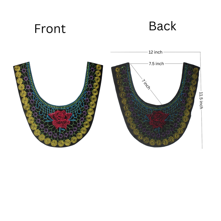 Majestic Rose Round Scoop Neckline Yoke