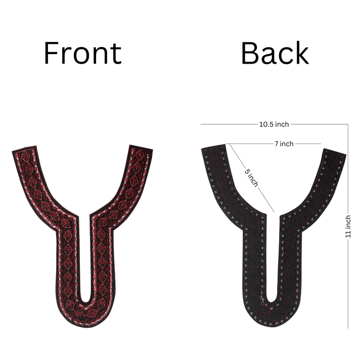 Embroidery U-Shaped Scoop Neckline Yoke