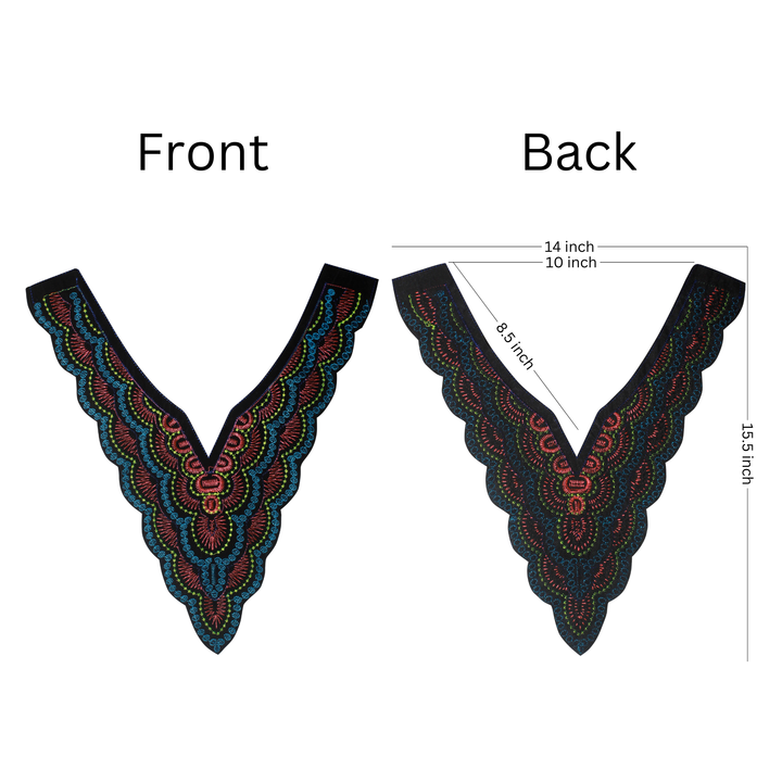 Multicolor V Shaped Sweetheart Neckline