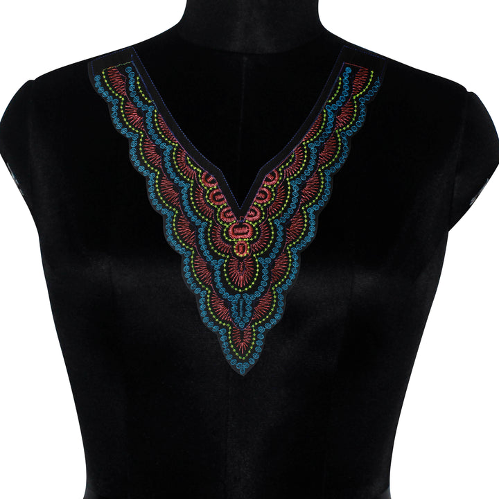 Multicolor V Shaped Sweetheart Neckline