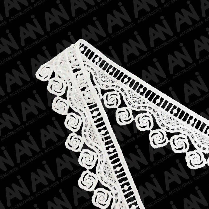 Twisted Rose flower Lace Trim | 2 meter