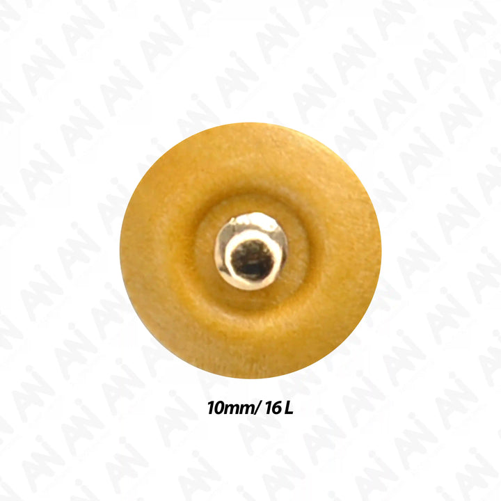 Ebony Stripe Wooden Button | 10mm