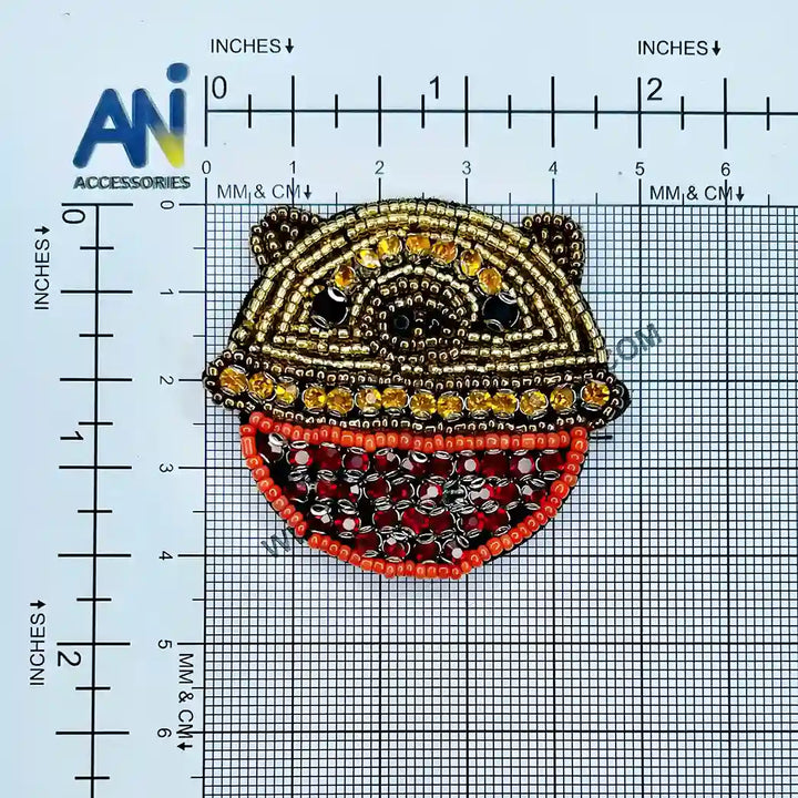 Gold and Red Bear Patch