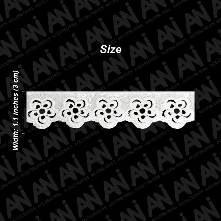 Elegant Floral chakra sequins Lace | 2 Meter