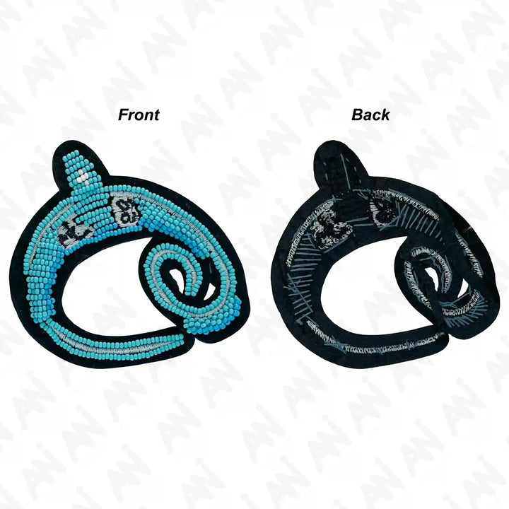 Ocean Blue Seed Bead Patch