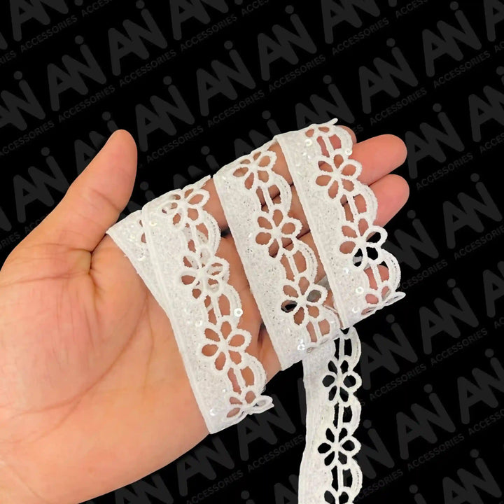 Flower Cut Work Lace | 2 Meter