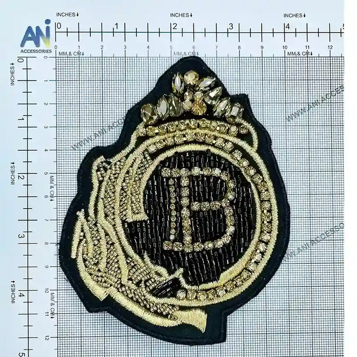 Gold B Crown Patch