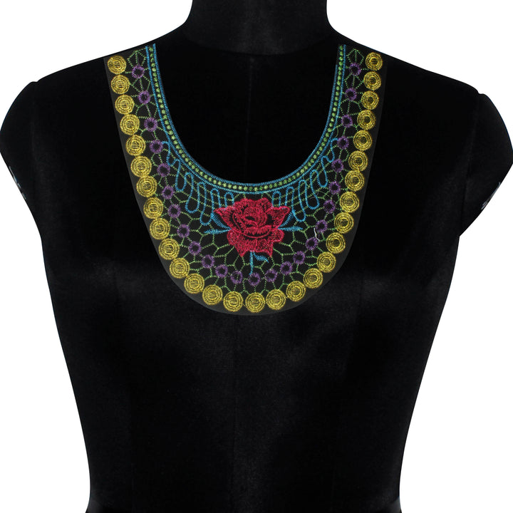 Majestic Rose Round Scoop Neckline Yoke